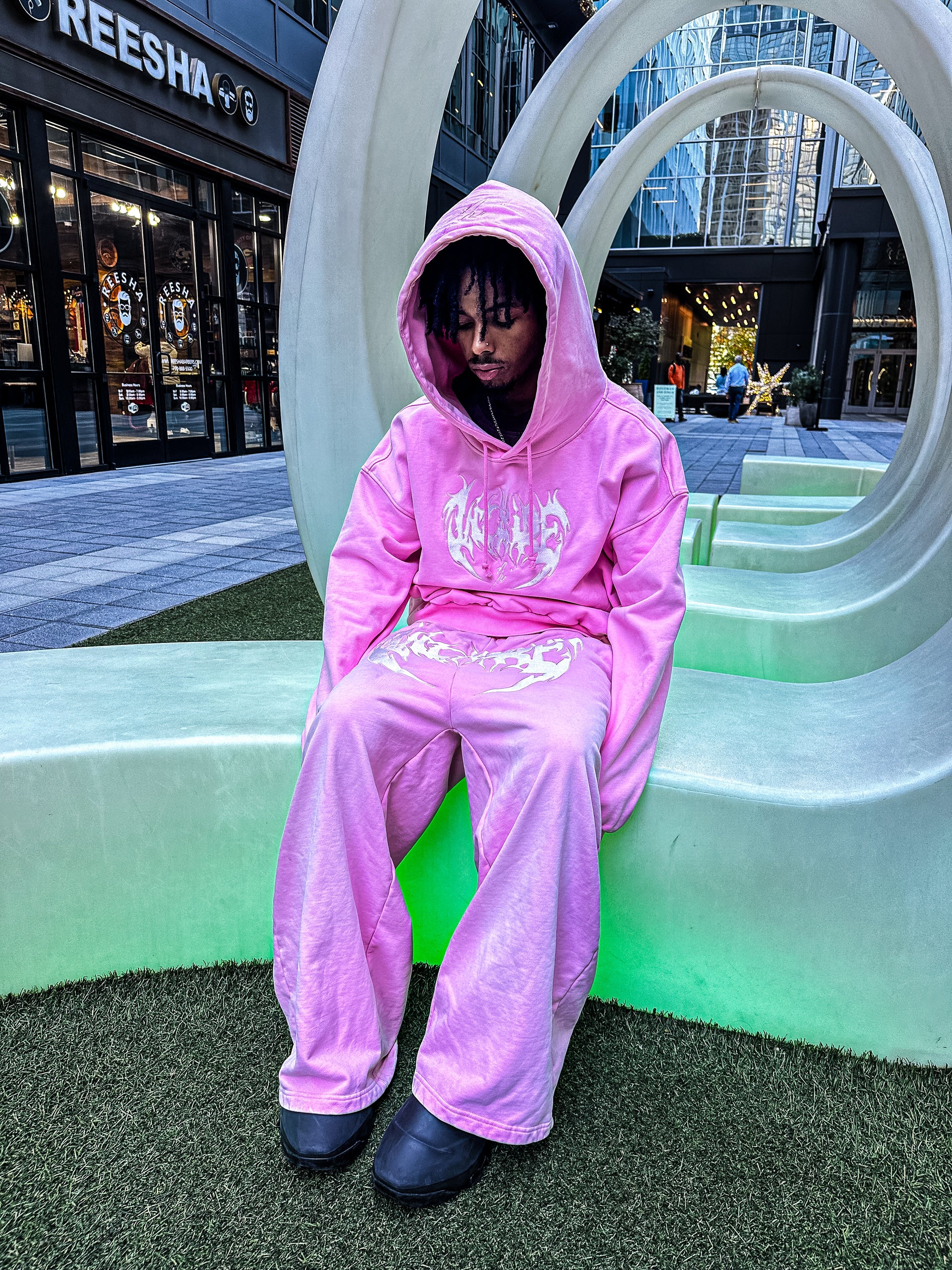 "ARCANE" PINK TRACK PANTS